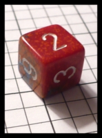 Dice : Dice - 6D - Chessex Half and Half Blue and Orange and Speckled Red with White Numerals - FA collection buy Dec 2010